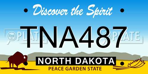 TNA487 North Dakota License Plate
