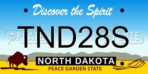 TND28S North Dakota License Plate