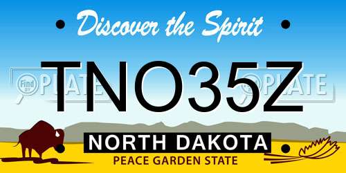 TNO35Z North Dakota License Plate