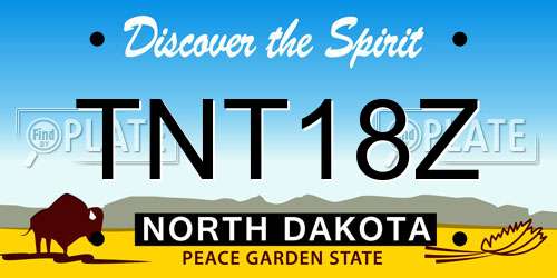 TNT18Z North Dakota License Plate