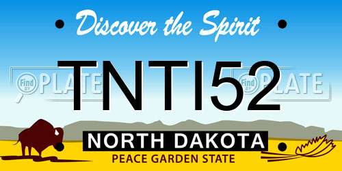 TNTI52 North Dakota License Plate