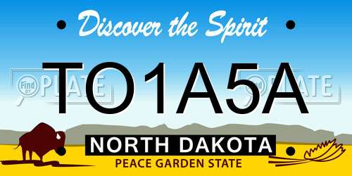 TO1A5A North Dakota License Plate
