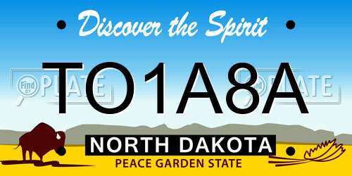 TO1A8A North Dakota License Plate