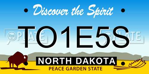 TO1E5S North Dakota License Plate