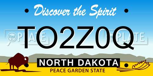 TO2Z0Q North Dakota License Plate
