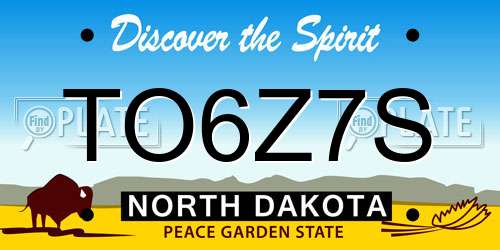 TO6Z7S North Dakota License Plate