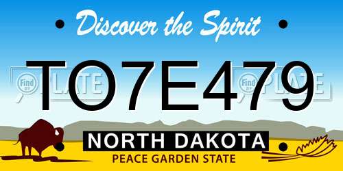 TO7E479 North Dakota License Plate