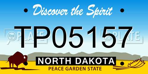 TP05157 North Dakota License Plate