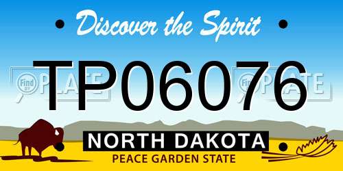 TP06076 North Dakota License Plate