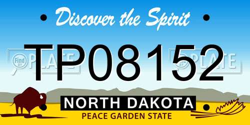 TP08152 North Dakota License Plate