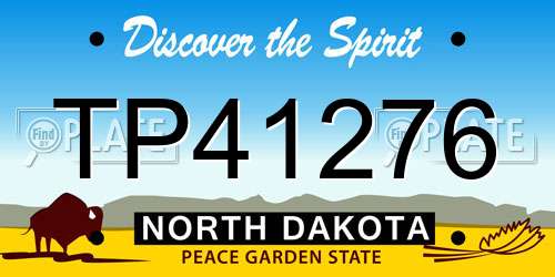 TP41276 North Dakota License Plate