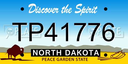TP41776 North Dakota License Plate