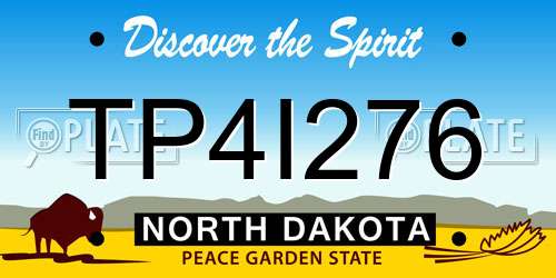 TP4I276 North Dakota License Plate