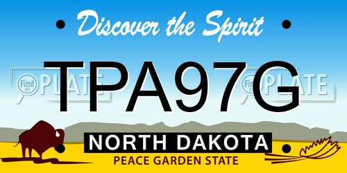 TPA97G North Dakota License Plate