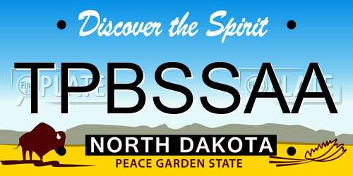 TPBSSAA North Dakota License Plate
