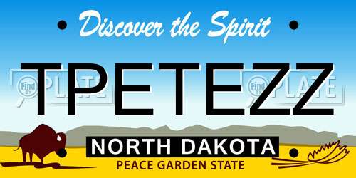 TPETEZZ North Dakota License Plate