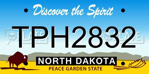 TPH2832 North Dakota License Plate
