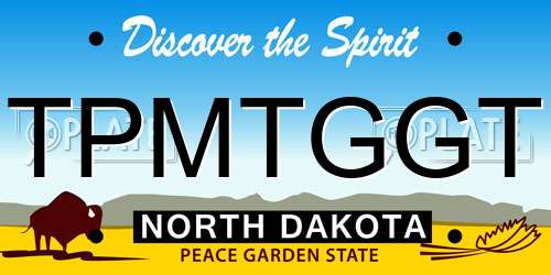 TPMTGGT North Dakota License Plate