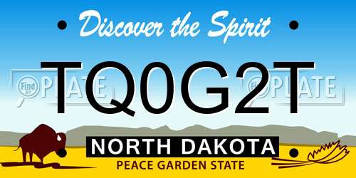 TQ0G2T North Dakota License Plate