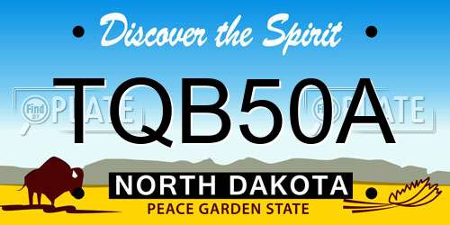 TQB50A North Dakota License Plate