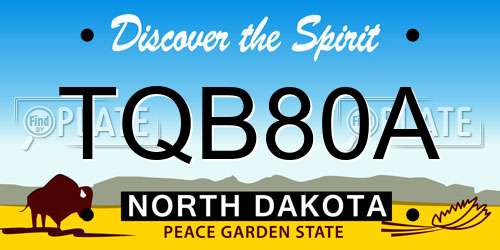TQB80A North Dakota License Plate