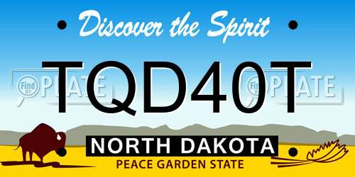 TQD40T North Dakota License Plate