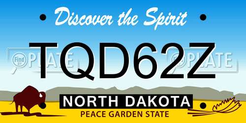 TQD62Z North Dakota License Plate