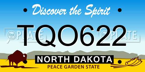 TQO622 North Dakota License Plate