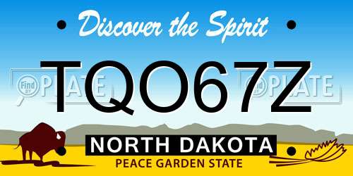 TQO67Z North Dakota License Plate