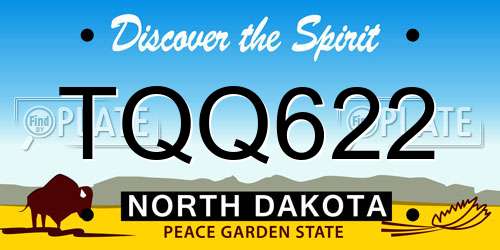 TQQ622 North Dakota License Plate