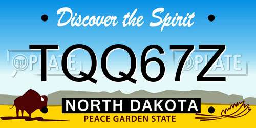 TQQ67Z North Dakota License Plate
