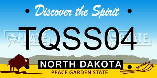 TQSS04 North Dakota License Plate