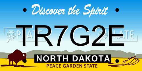 TR7G2E North Dakota License Plate