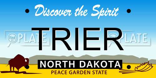 TRIER North Dakota License Plate