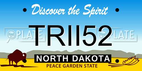 TRII52 North Dakota License Plate