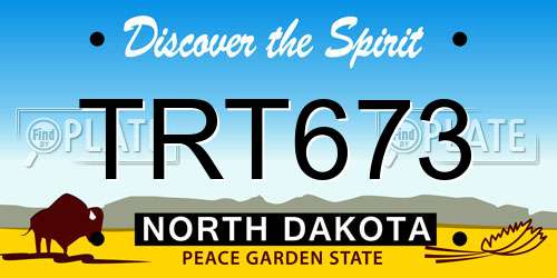 TRT673 North Dakota License Plate