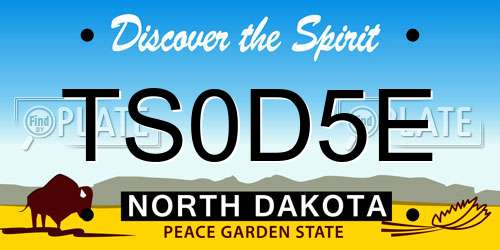 TS0D5E North Dakota License Plate