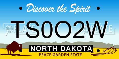 TS0O2W North Dakota License Plate