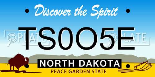 TS0O5E North Dakota License Plate