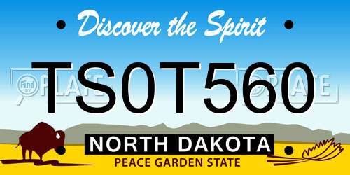 TS0T560 North Dakota License Plate