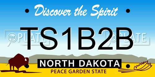 TS1B2B North Dakota License Plate