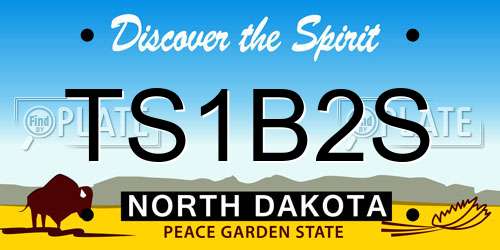 TS1B2S North Dakota License Plate