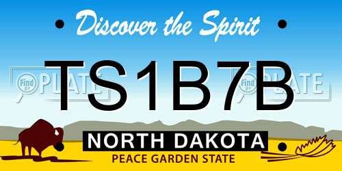 TS1B7B North Dakota License Plate