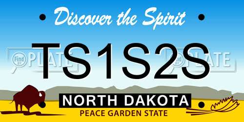 TS1S2S North Dakota License Plate