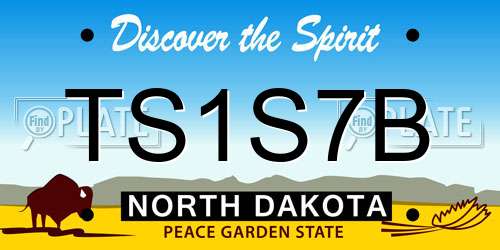 TS1S7B North Dakota License Plate