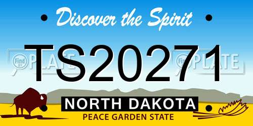 TS20271 North Dakota License Plate