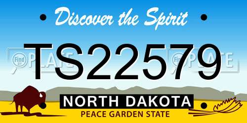 TS22579 North Dakota License Plate