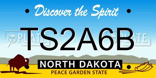 TS2A6B North Dakota License Plate