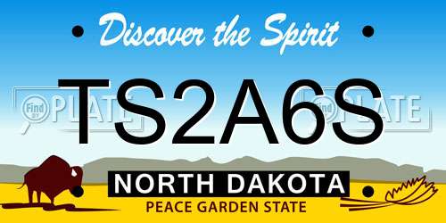 TS2A6S North Dakota License Plate