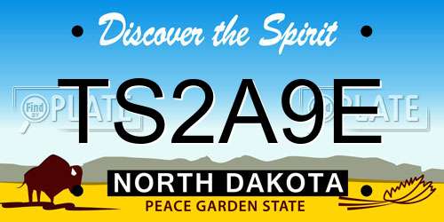 TS2A9E North Dakota License Plate
